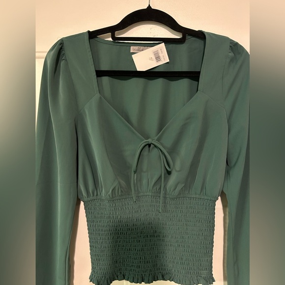 Wishlist Apparel Smocked Chiffon Women's Top-Size Medium-Balloon‎ Sleeves - Picture 6 of 16